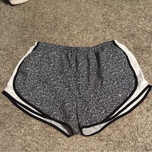 Nike Women's Black and White Athletic Shorts